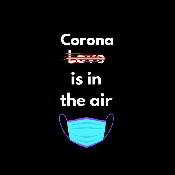 corona in the air funny t shirt print