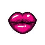 women graphic pink lips t shirt