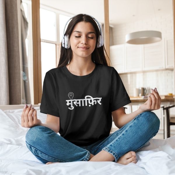 musafir travelling t shirt printed online girl travel